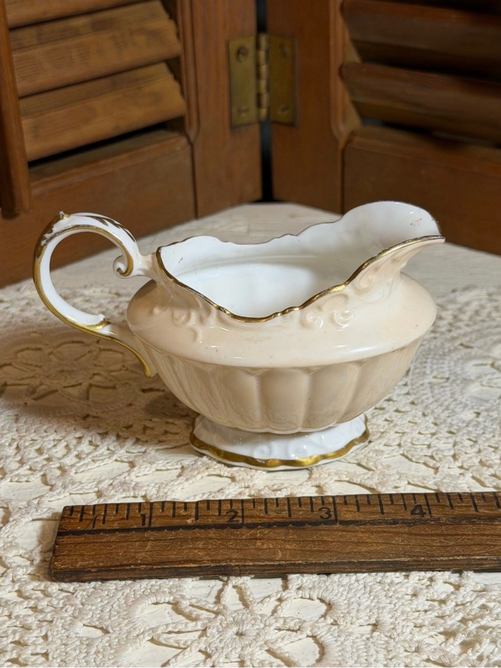 PARAGON White and Gold Fine Bone China Marked Base